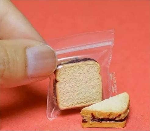 little sandwich in a plastic bag